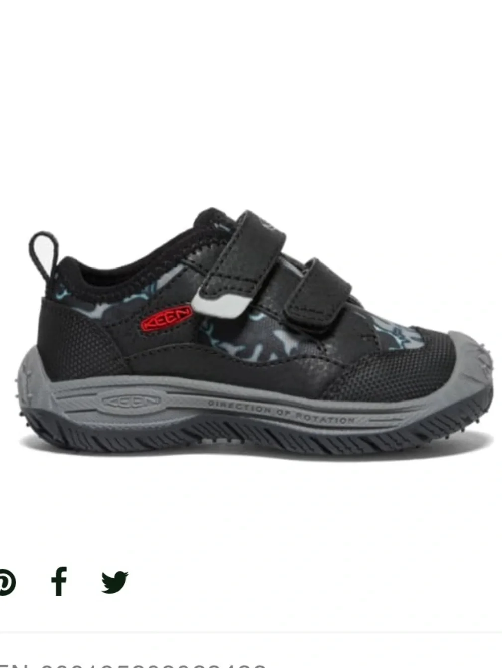 Keen Speed Kids Easy Closure Shoes  Black / Camo - Outdoor / HIking 8